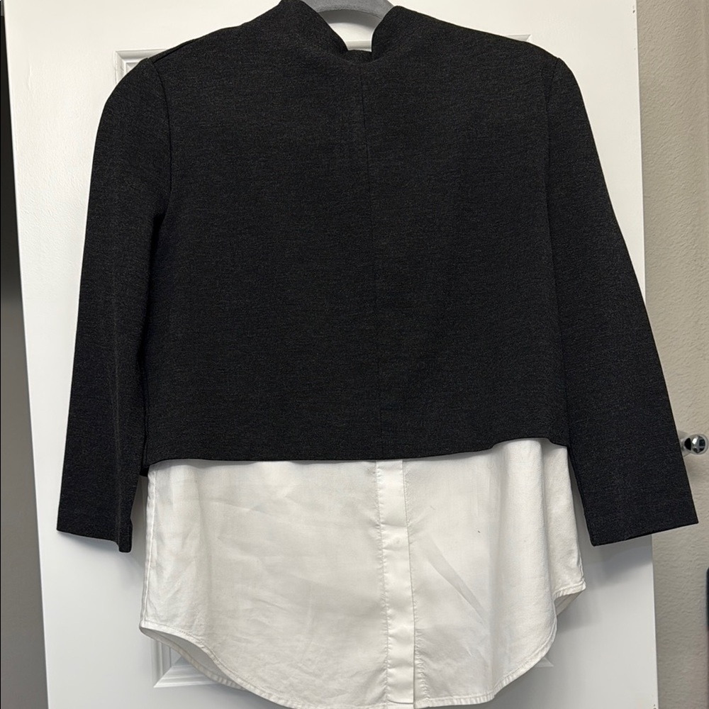 Black and White Layered Blouse